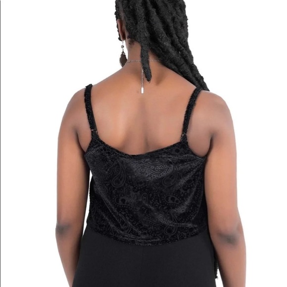 Killstar velvet crop top - Picture 2 of 3